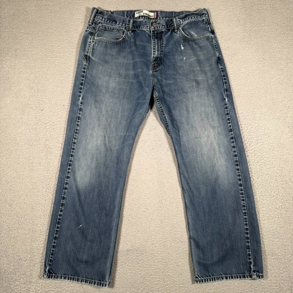 Levis Jeans Mens 35x28 Blue 569 Loose Straight Fit Denim Casual Preppy 5 Pocket